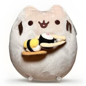Pusheen Sushi Plush 10” Gray Cat Plushie Kawaii Food Plush Toy w Tag